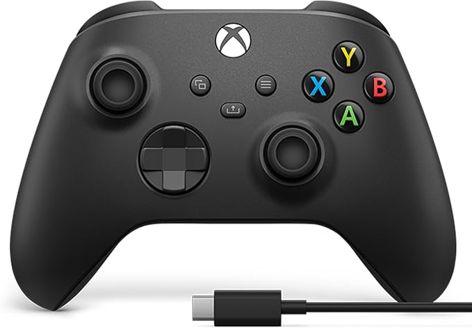 Controle sem fio Xbox da Microsoft com cabo USB-C